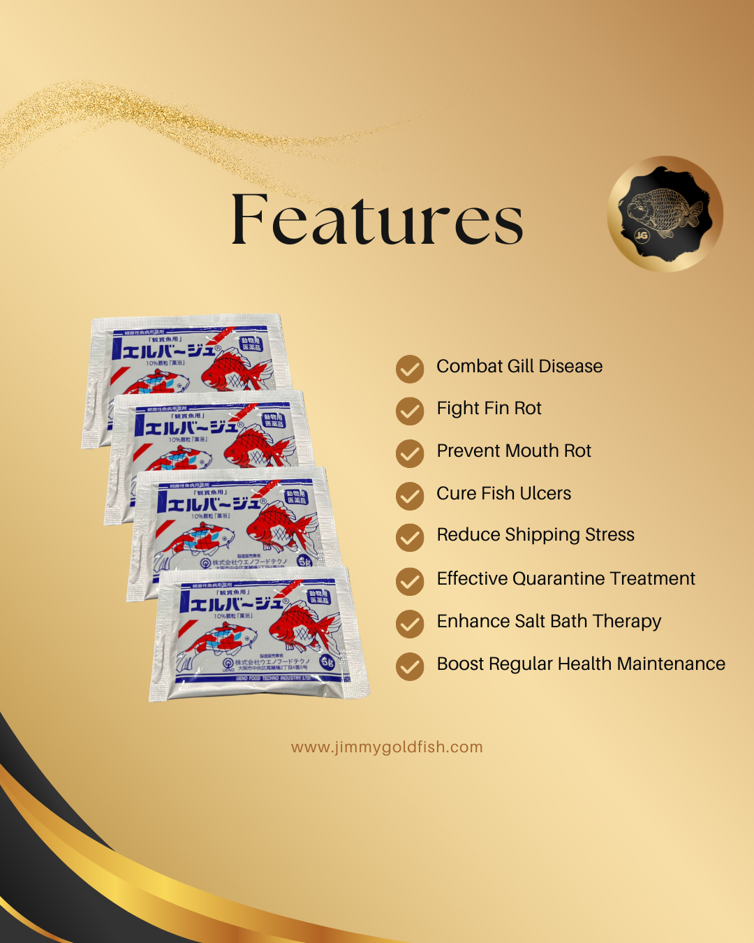 Elbagin Antibacterial Powder 100g (5gx20): Essential Care for Healthy, Vibrant Fish (Chinese Tetra)