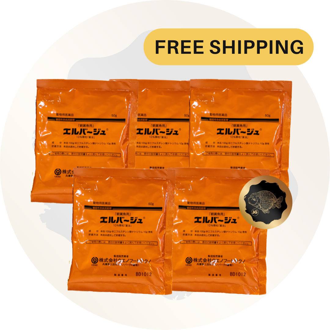FREE SHIPPING Set of 5 Elbagin Powder 50g ( Yellow Powder ) Japanese Tetra