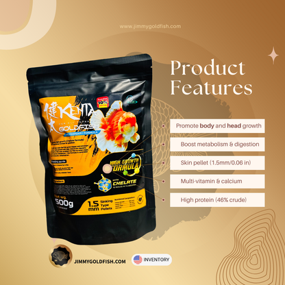 Combo Jumbo Bag 1 Kenta Gas Release 500g and Kenta High Growth extra 10% 550g Total. 1.5mm ( Sinking Pellets )
