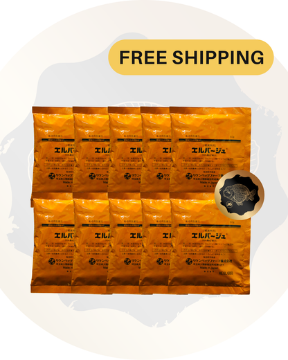 ENVÍO GRATIS Juego de 10 Elbagin en polvo 50 g (polvo amarillo) Tetra japonés