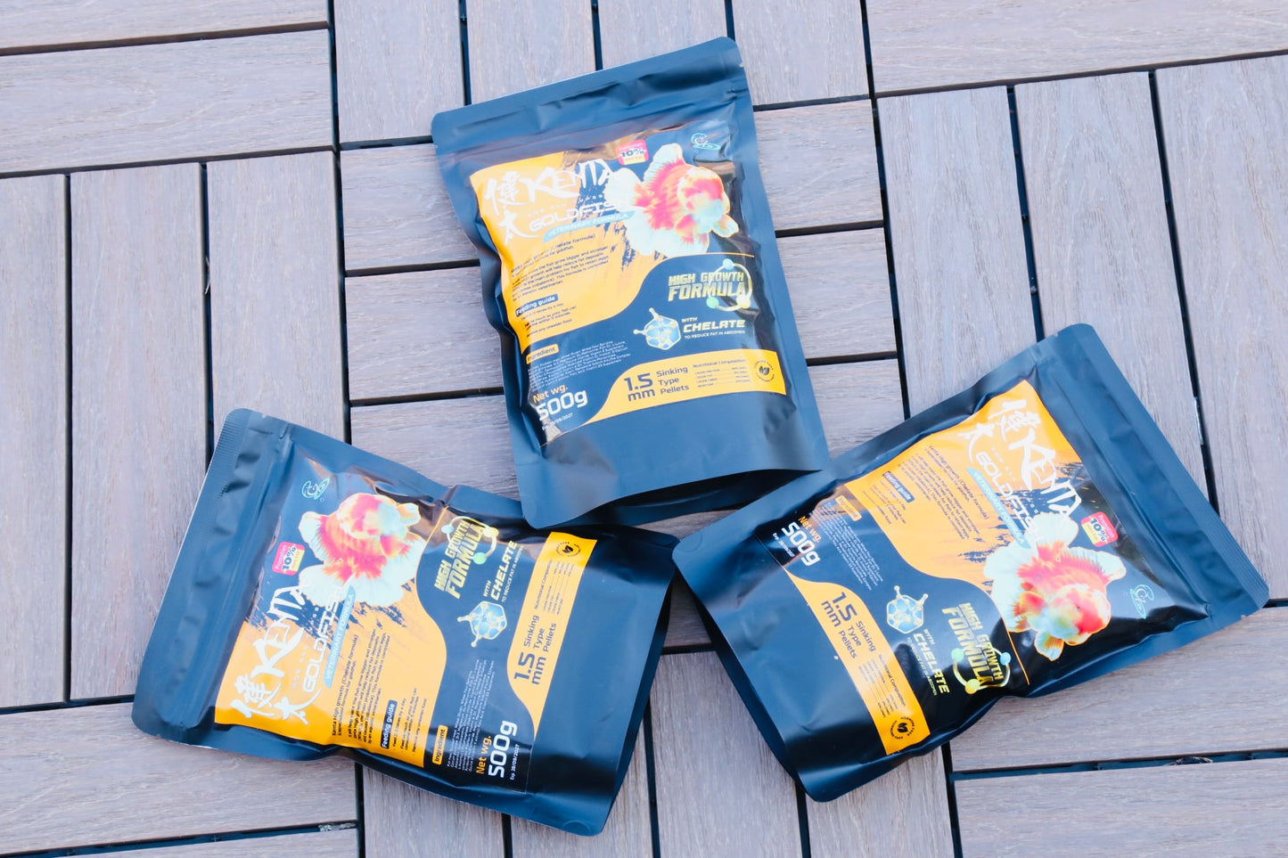 3 Packs Jumbo Bag New Kenta High Growth extra 10% 550g Total . FREE SHIPPING . 1.5mm (Sinking Pellets)