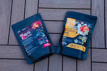 Combo Jumbo Bag 1 Kenta Gas Release 500g and Kenta High Growth extra 10% 550g Total. 1.5mm ( Sinking Pellets )